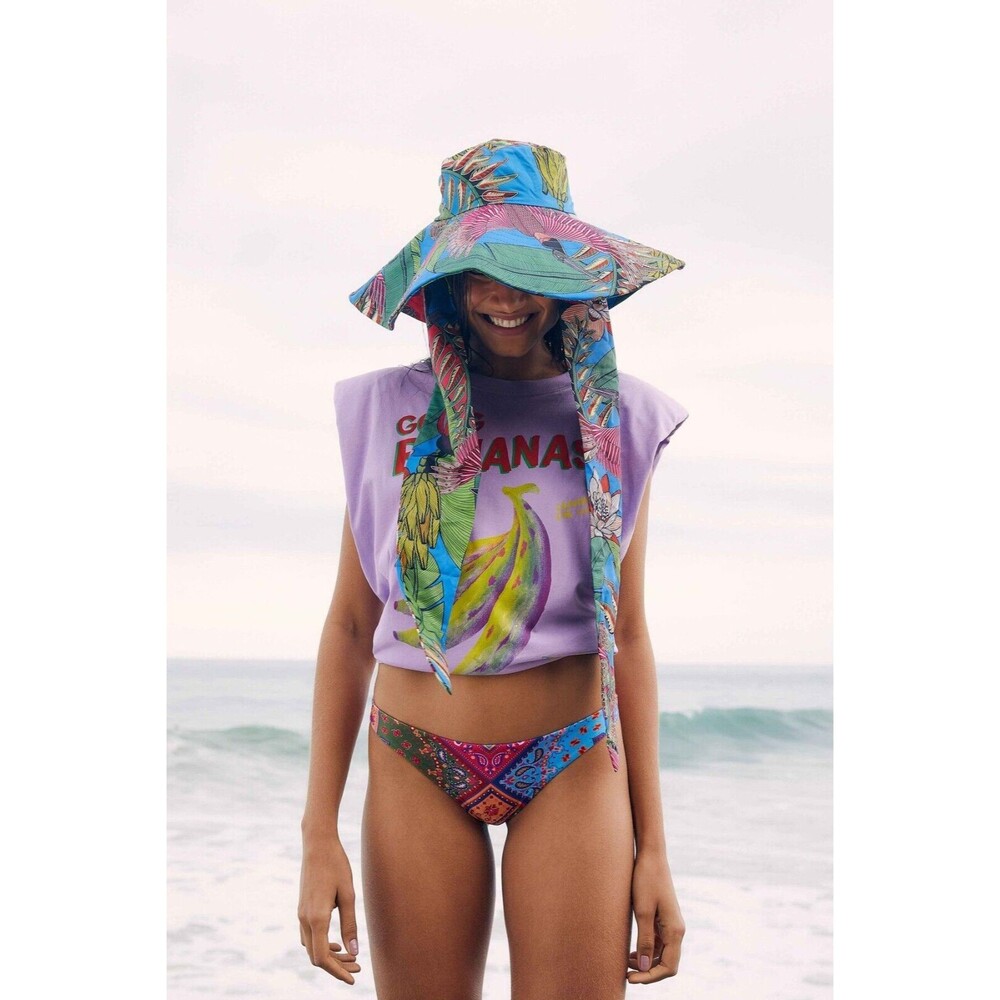 Farm Rio Colorful Bandana Bikini Bottom Paisley Brazilian Scrunch Cheeky New